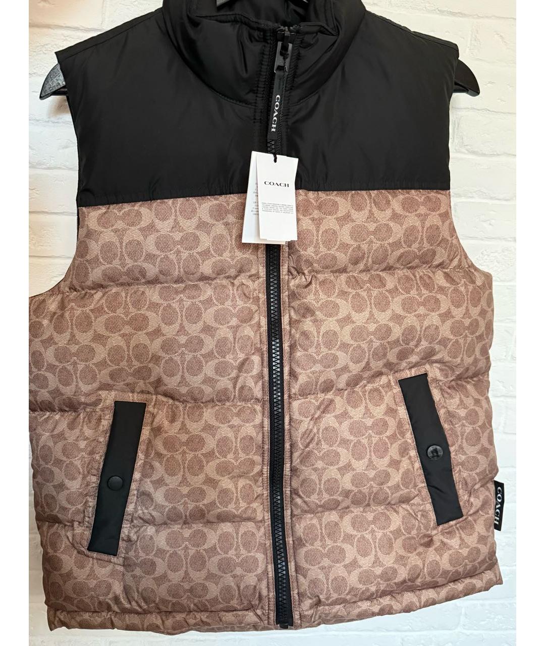 COACH Коричневый полиэстеровый жилет, фото 5