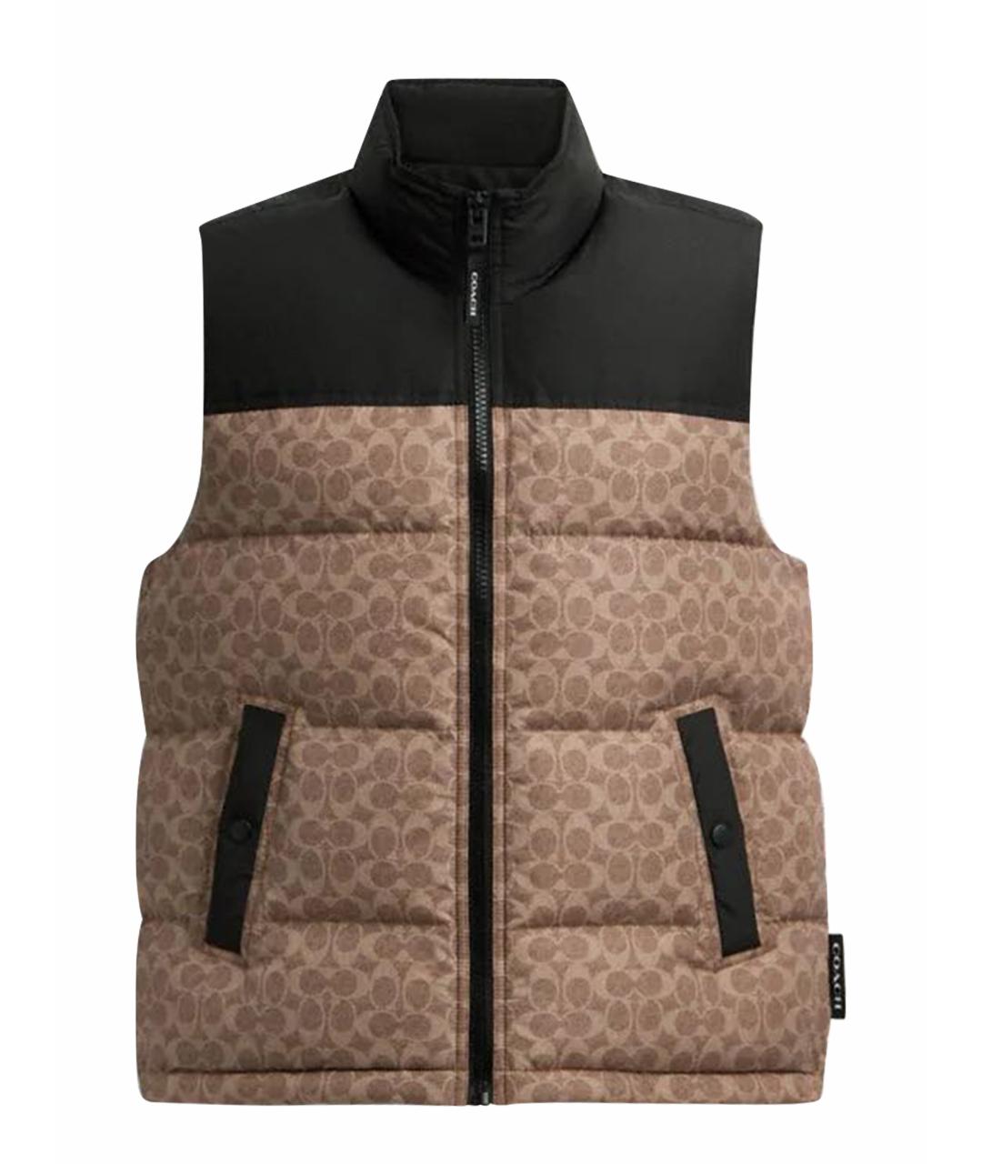 COACH Коричневый полиэстеровый жилет, фото 1