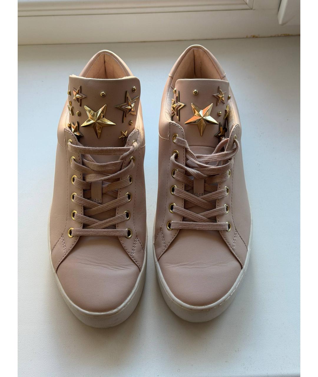 MICHAEL KORS Розовые кожаные кеды, фото 2