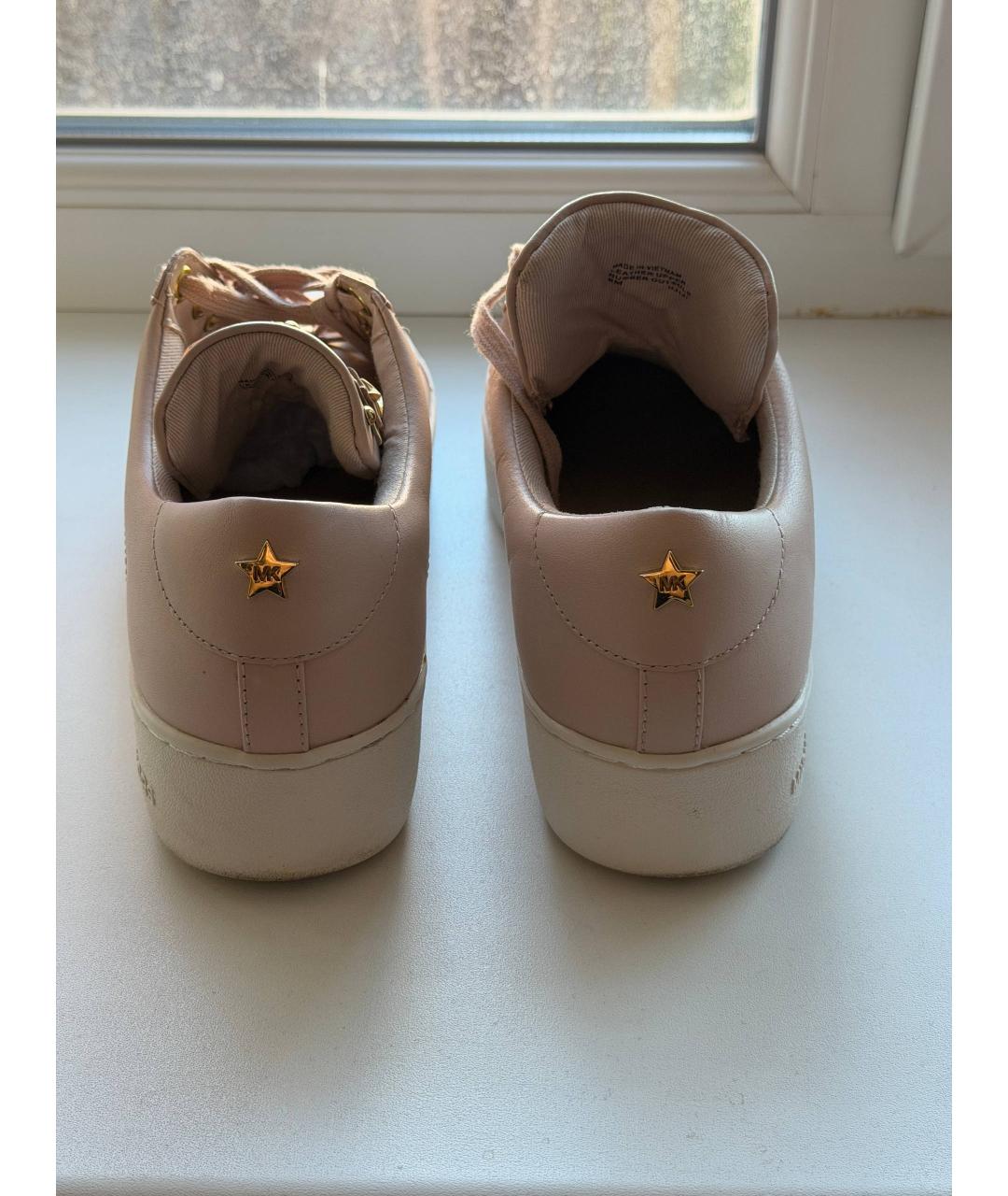 MICHAEL KORS Розовые кожаные кеды, фото 3