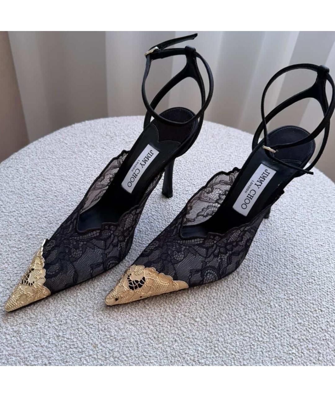 JIMMY CHOO Черные текстильные туфли, фото 7