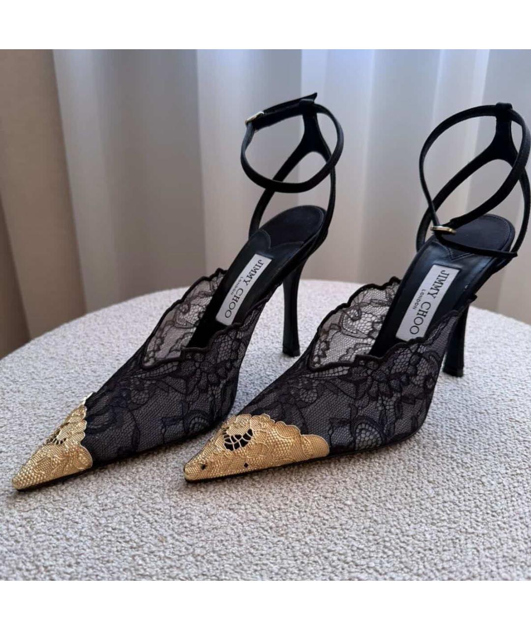 JIMMY CHOO Черные текстильные туфли, фото 2