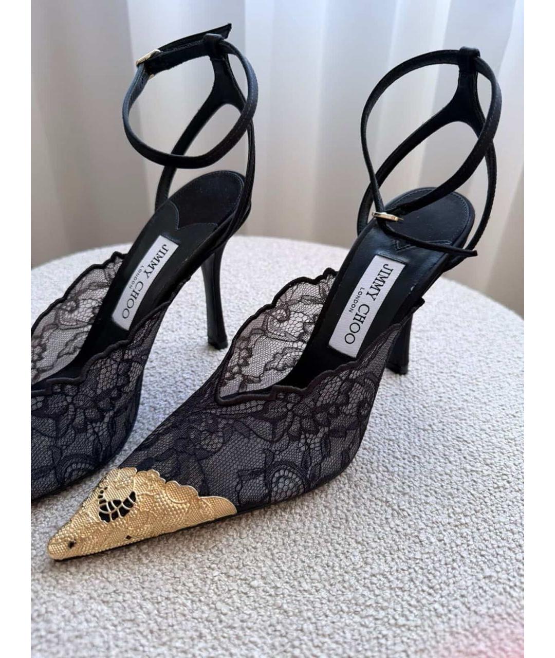 JIMMY CHOO Черные текстильные туфли, фото 5