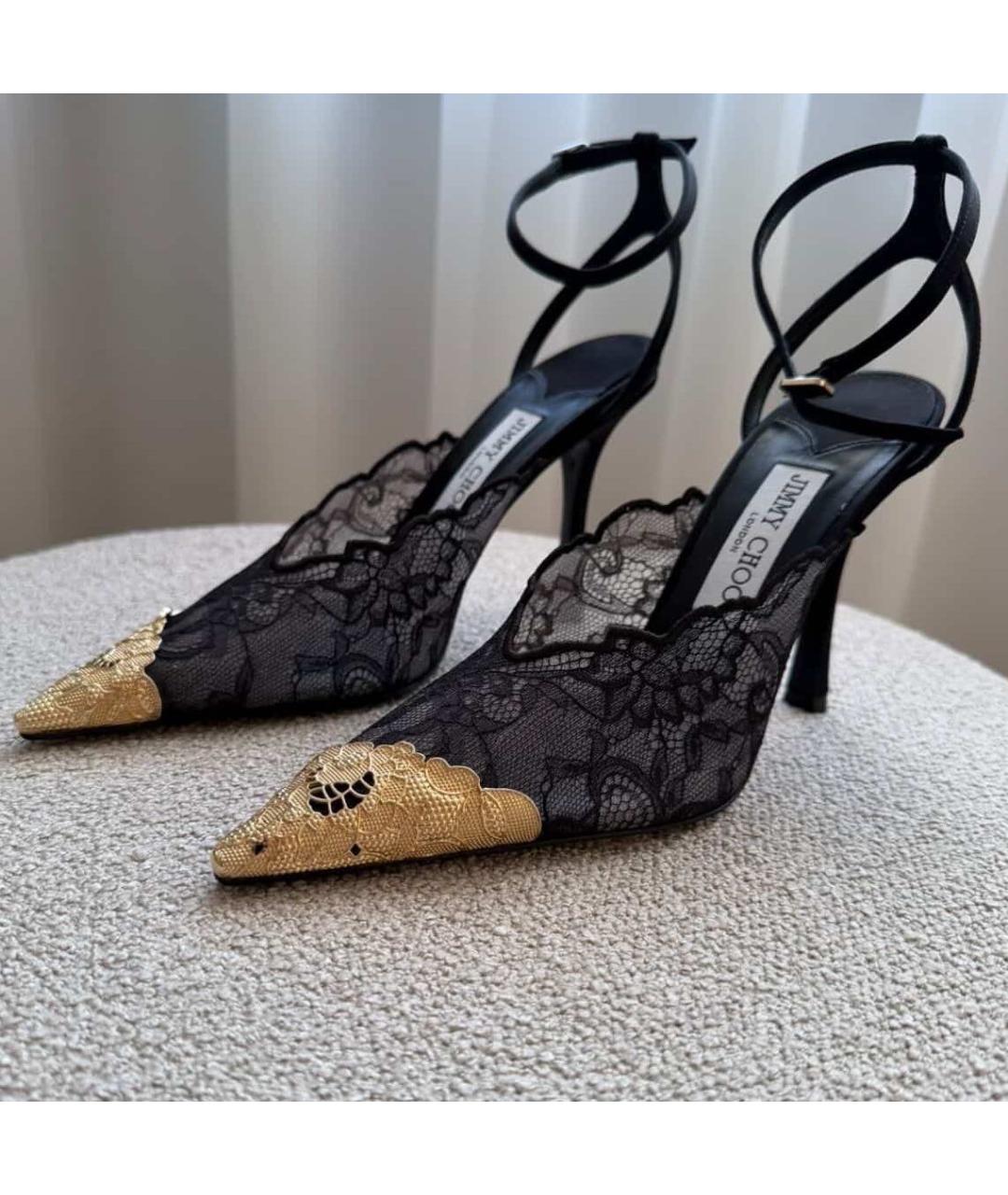 JIMMY CHOO Черные текстильные туфли, фото 6