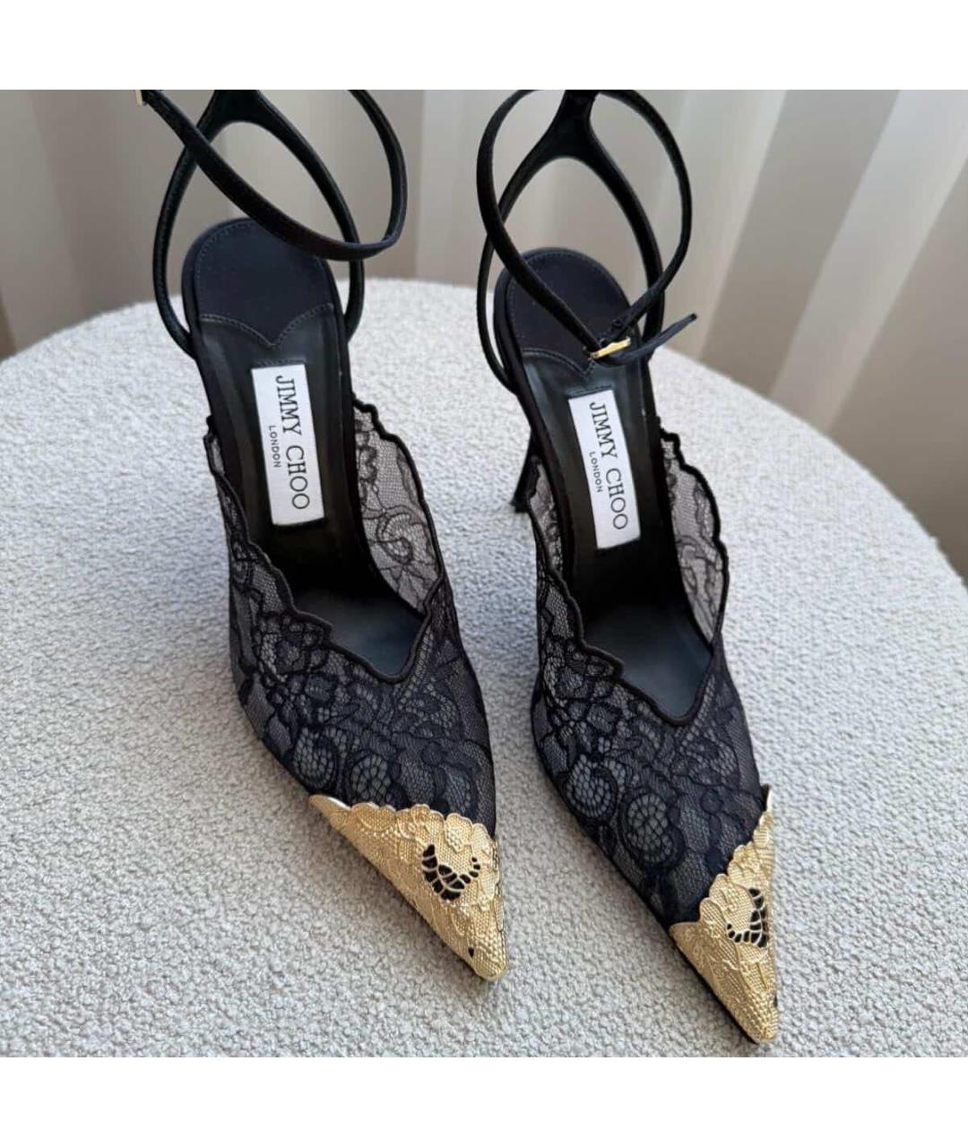 JIMMY CHOO Черные текстильные туфли, фото 3