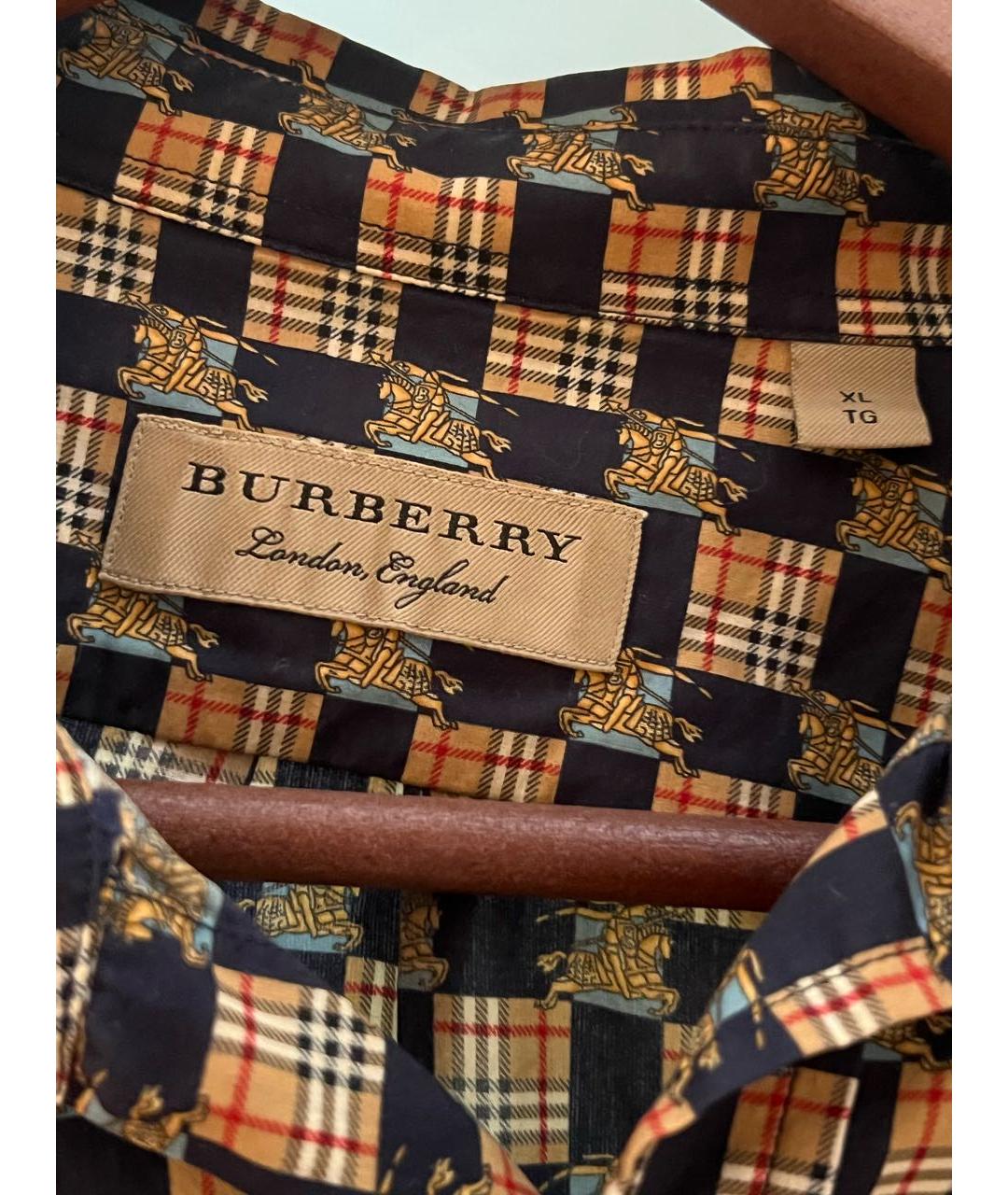 BURBERRY Коричневая хлопковая кэжуал рубашка, фото 5