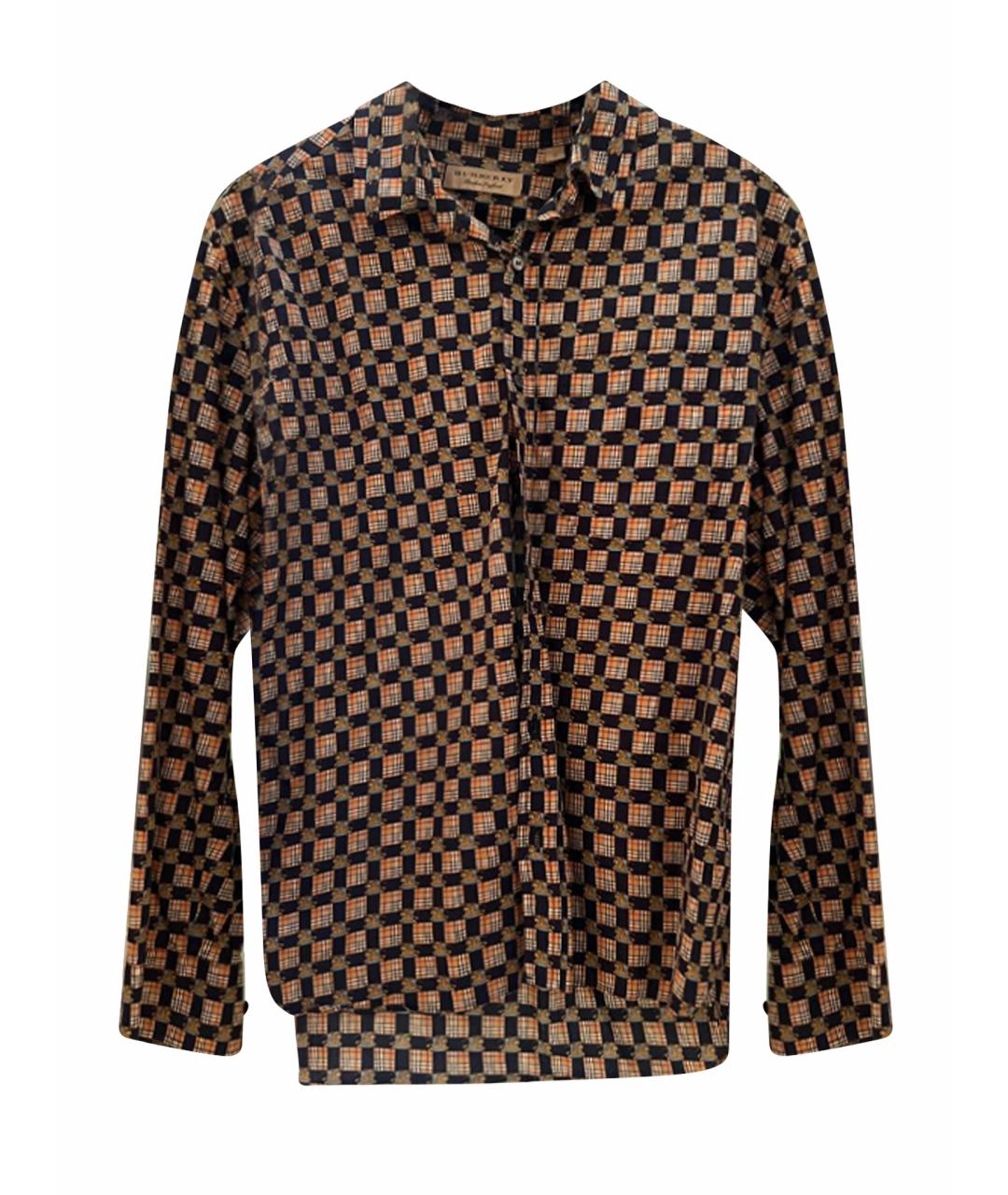 BURBERRY Коричневая хлопковая кэжуал рубашка, фото 1