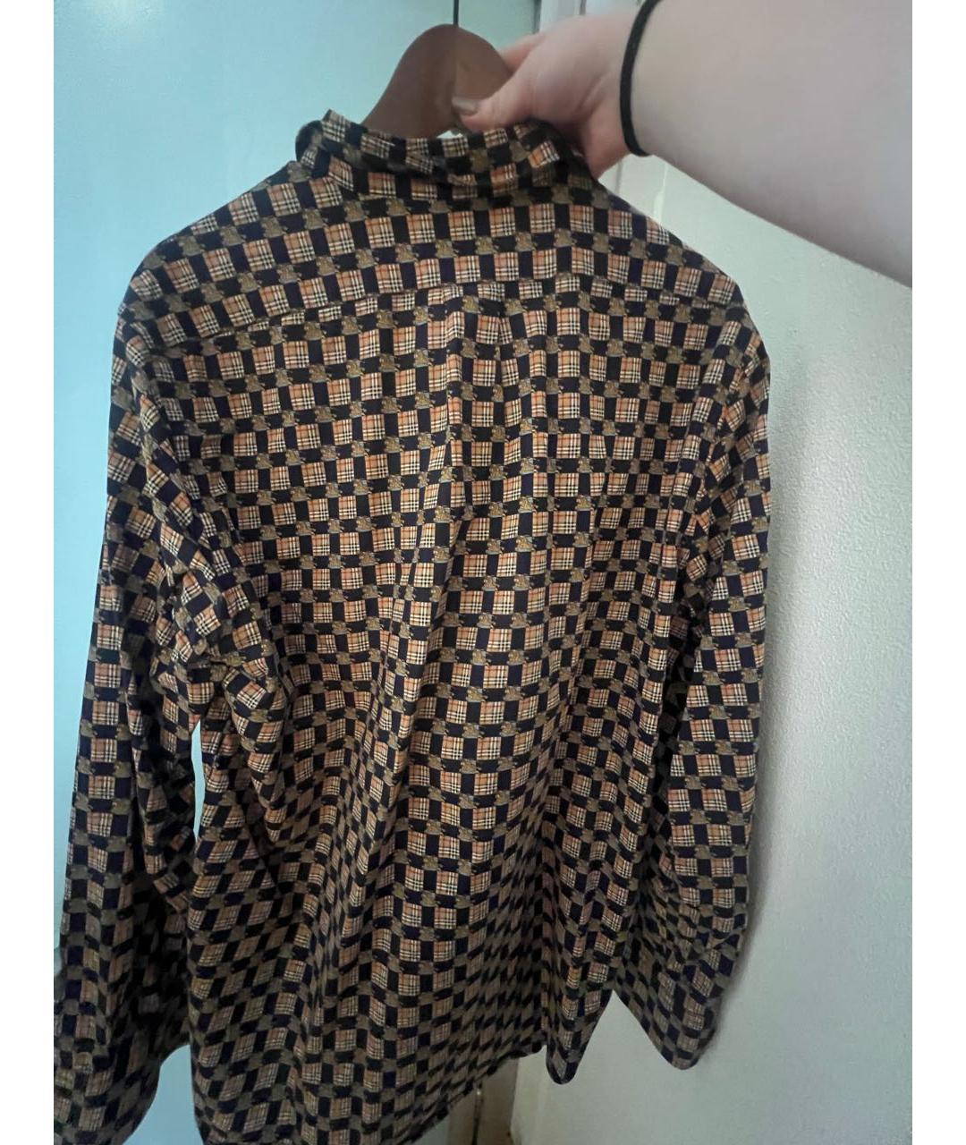 BURBERRY Коричневая хлопковая кэжуал рубашка, фото 3