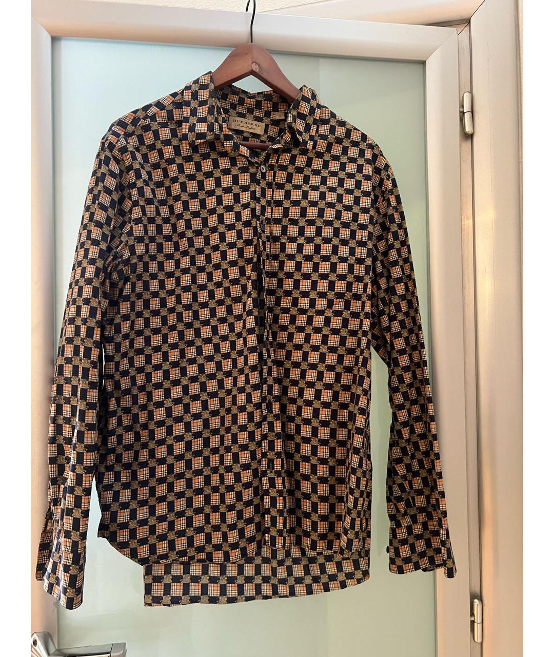 BURBERRY Коричневая хлопковая кэжуал рубашка, фото 2