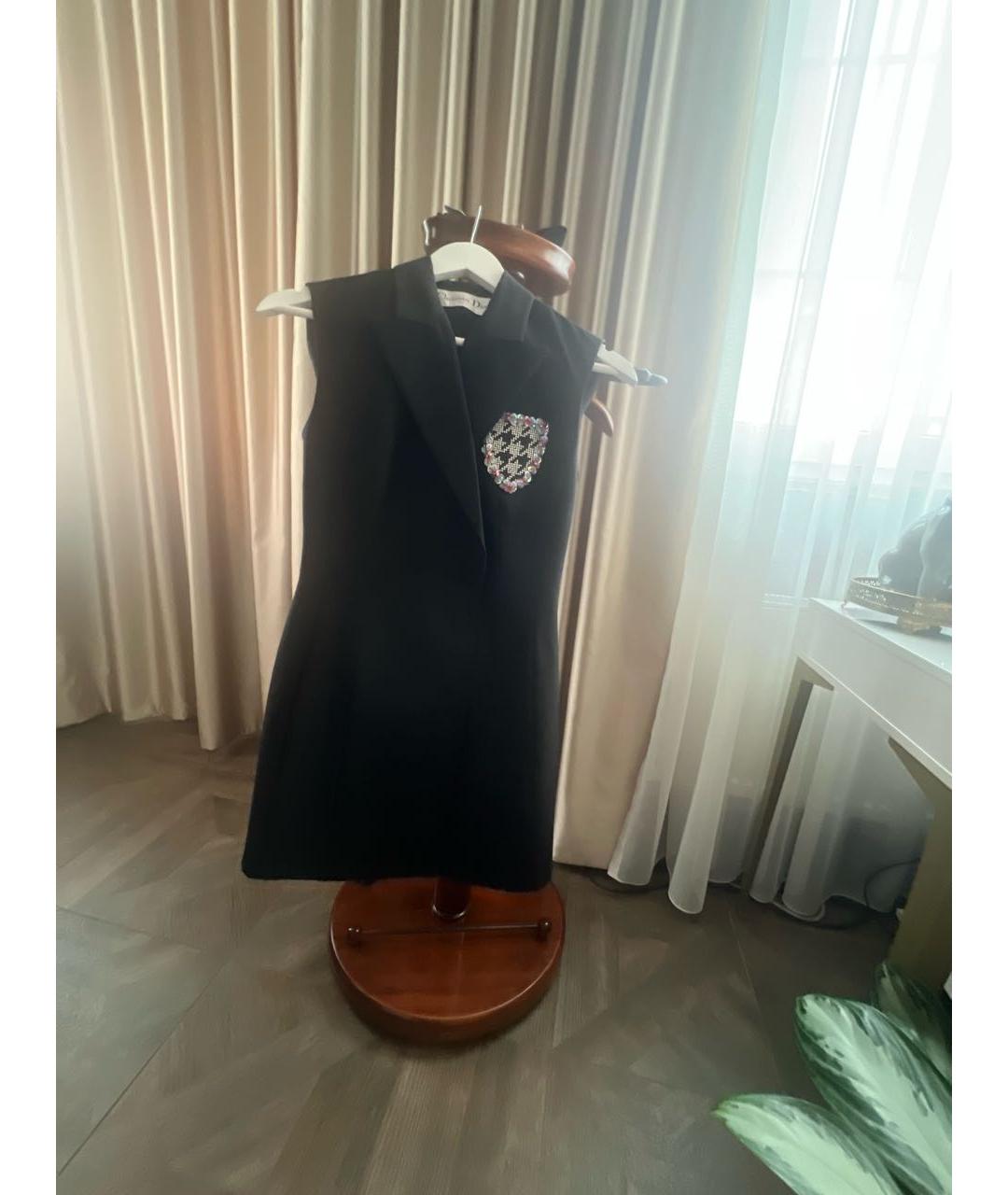 CHRISTIAN DIOR Черное шерстяное платье, фото 8