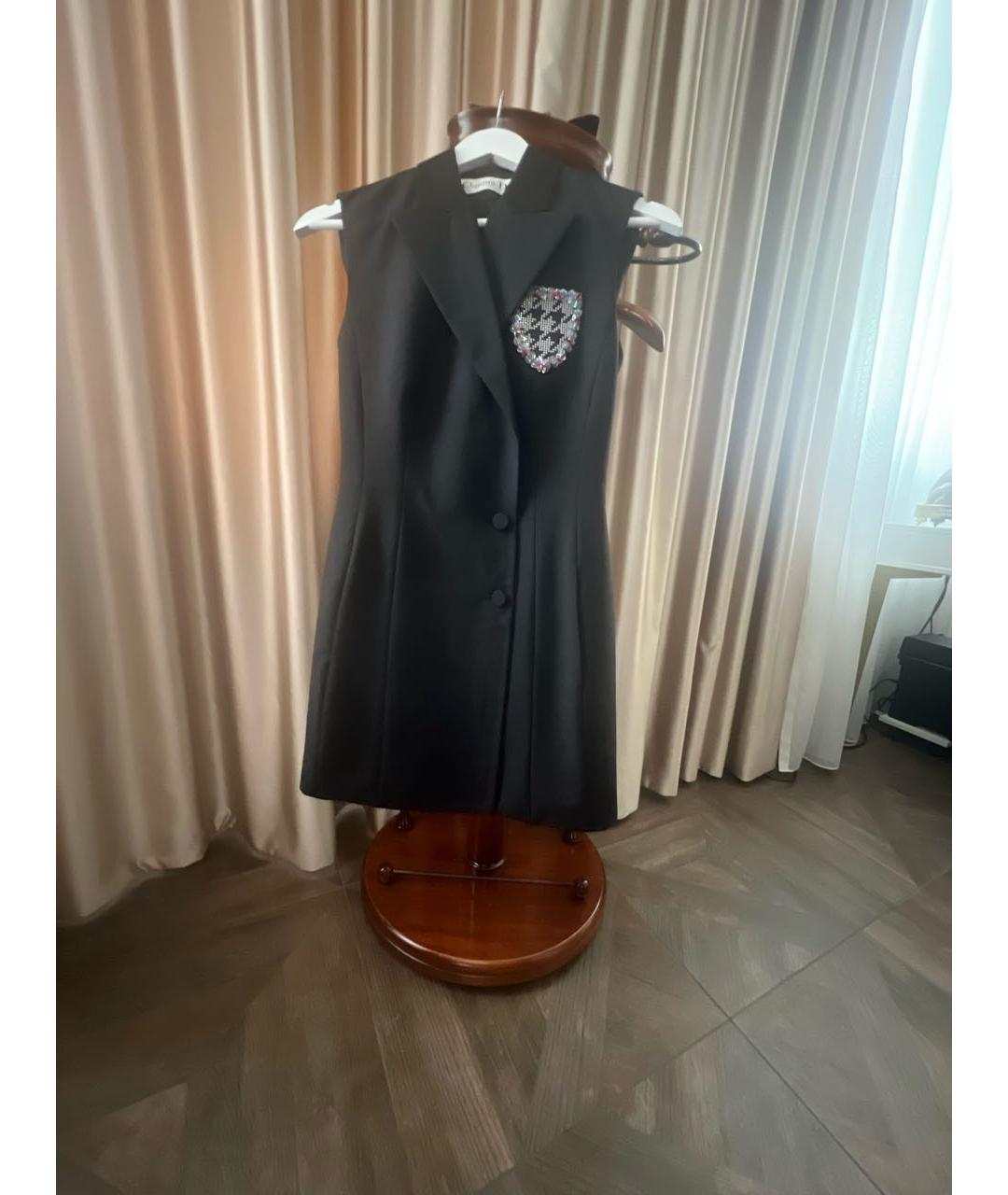 CHRISTIAN DIOR Черное шерстяное платье, фото 7