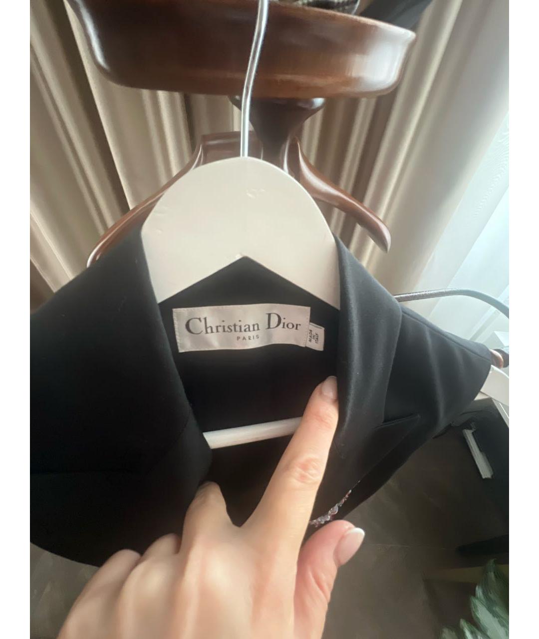 CHRISTIAN DIOR Черное шерстяное платье, фото 3