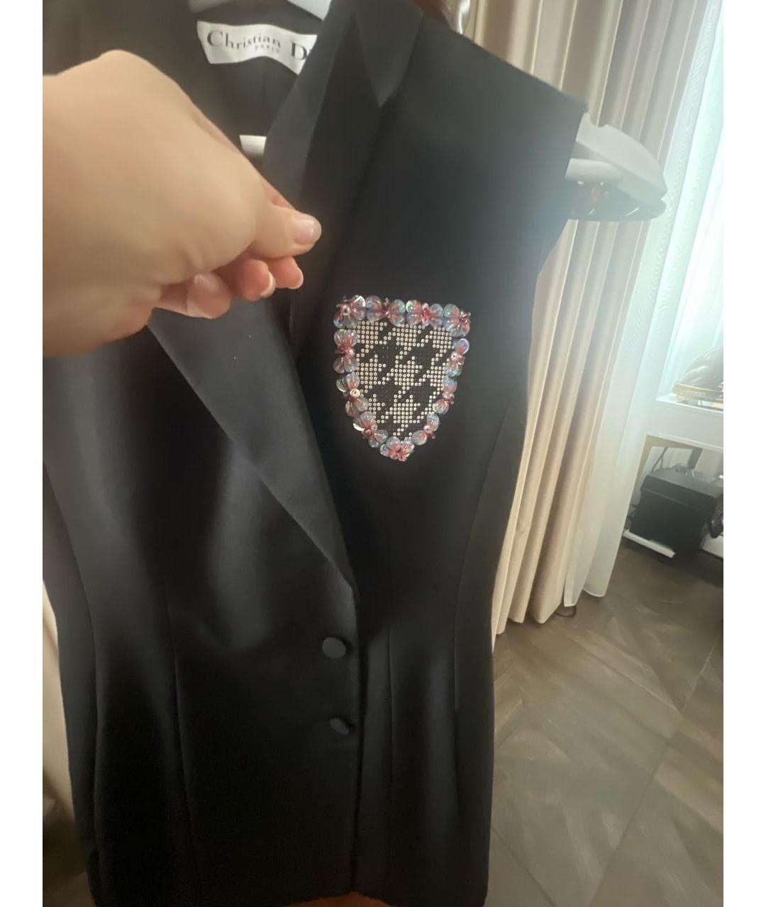 CHRISTIAN DIOR Черное шерстяное платье, фото 5