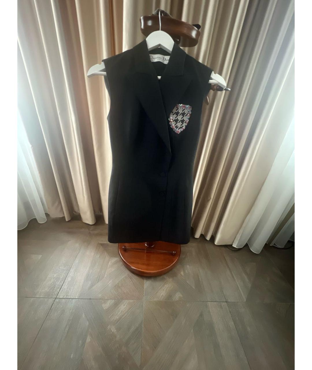 CHRISTIAN DIOR Черное шерстяное платье, фото 9