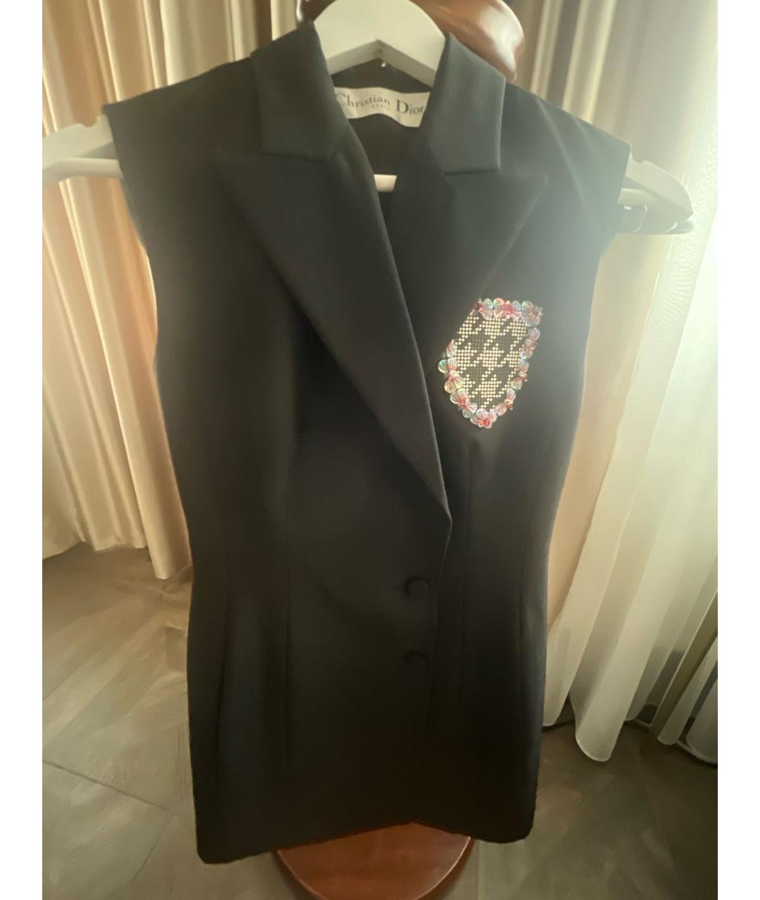 CHRISTIAN DIOR Черное шерстяное платье, фото 4