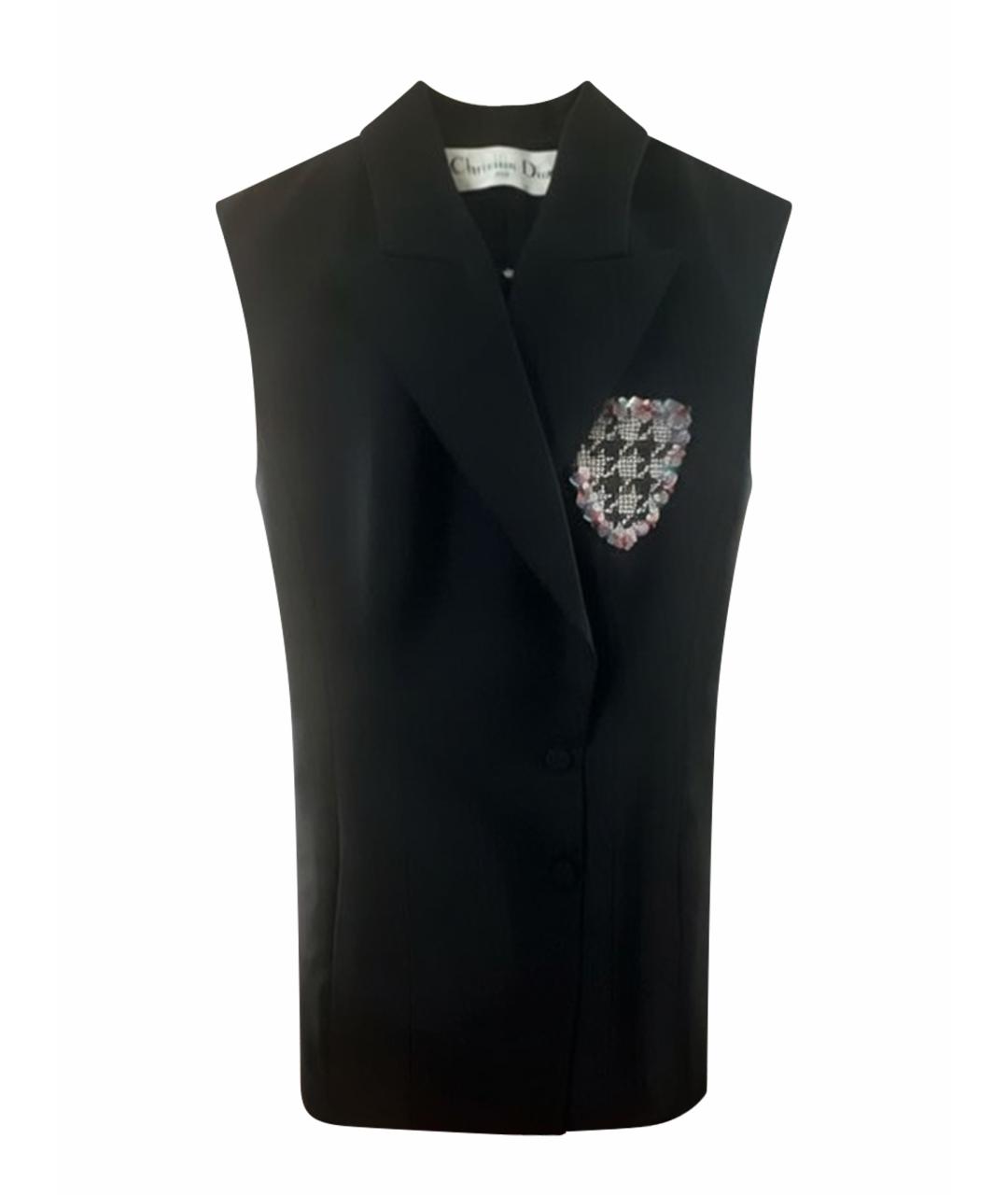 CHRISTIAN DIOR Черное шерстяное платье, фото 1