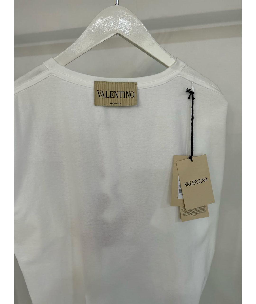VALENTINO Белая хлопковая футболка, фото 3