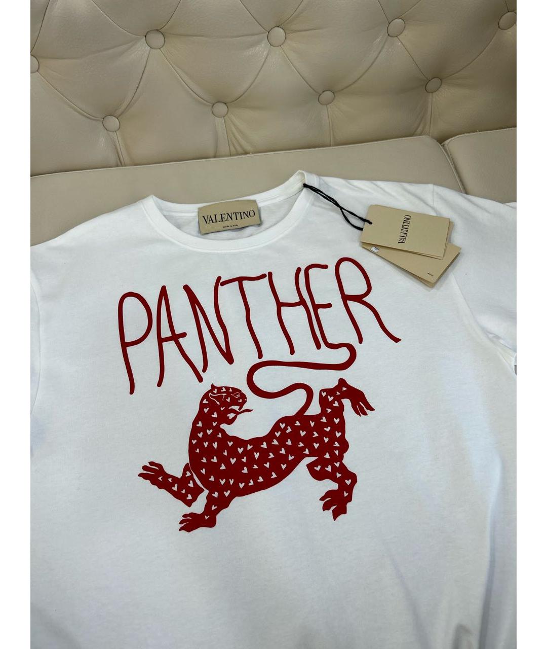 VALENTINO Белая хлопковая футболка, фото 4