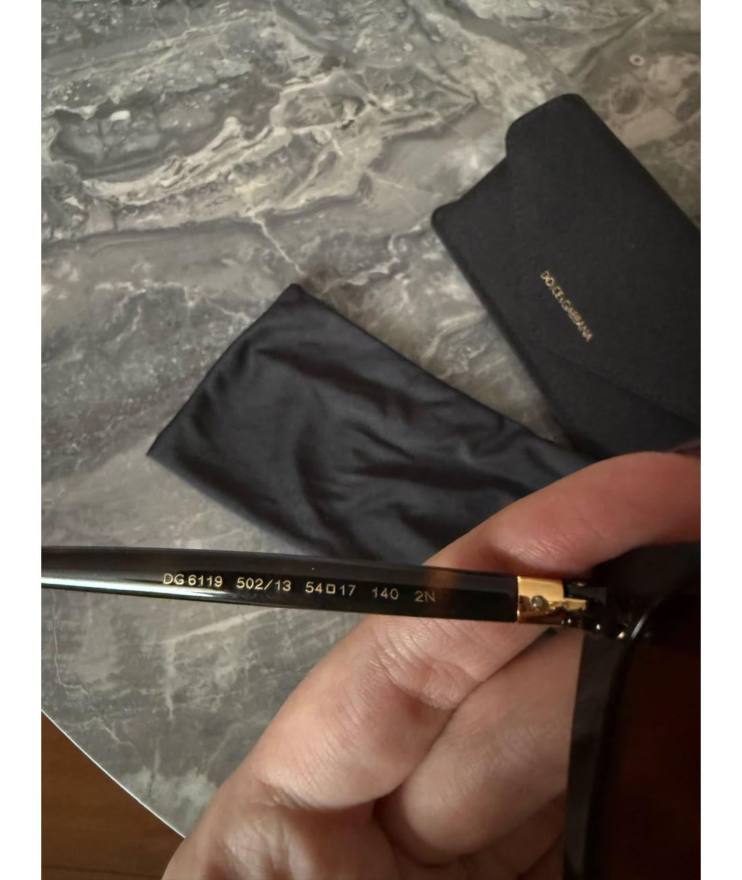 DOLCE&GABBANA Коричневые пластиковые солнцезащитные очки, фото 5