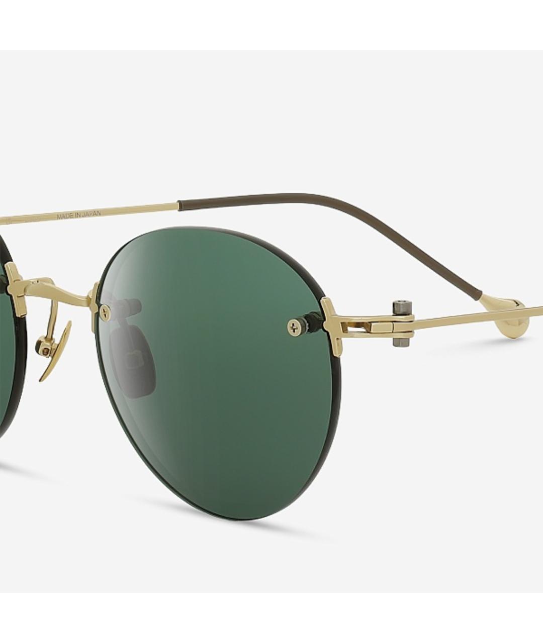 YOHJI YAMAMOTO Зеленые металлические солнцезащитные очки, фото 3