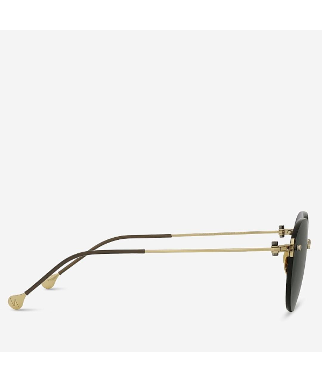 YOHJI YAMAMOTO Зеленые металлические солнцезащитные очки, фото 4