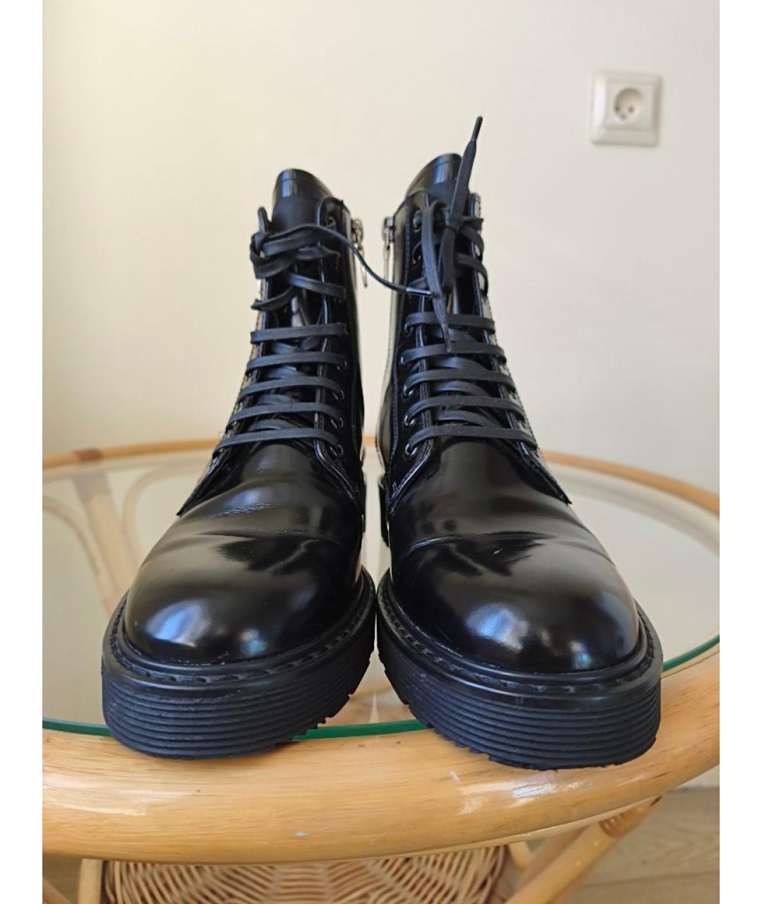 PRADA Черные кожаные ботинки, фото 6