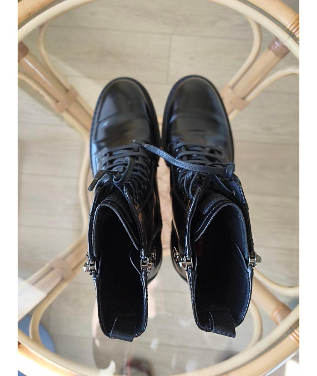 PRADA Черные кожаные ботинки, фото 3