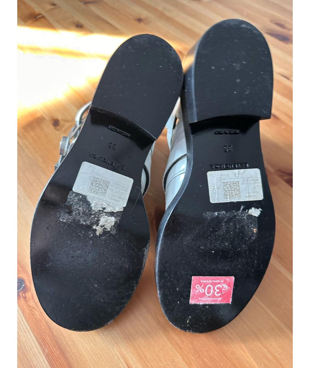 BALENCIAGA Белые кожаные ботинки, фото 6