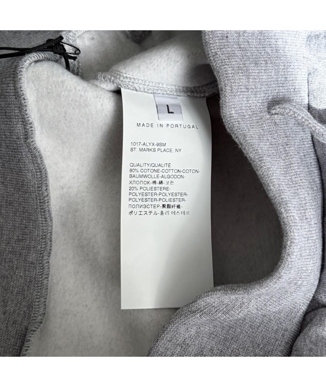 1017 ALYX 9SM Серые хлопковые повседневные брюки, фото 5