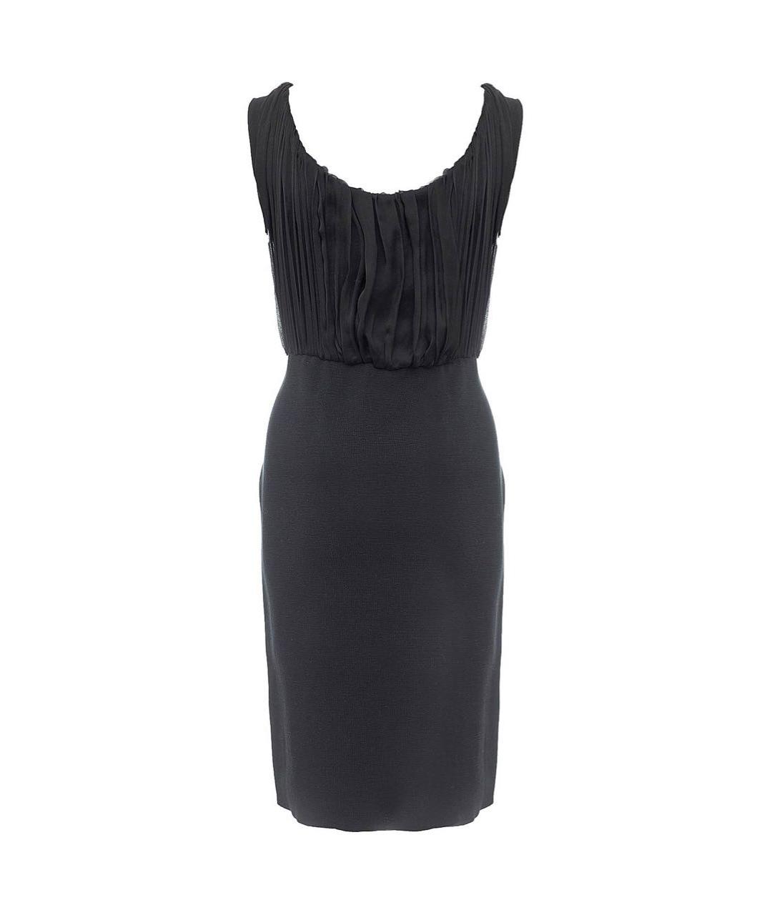 FENDI Черное шелковое коктейльное платье, фото 2