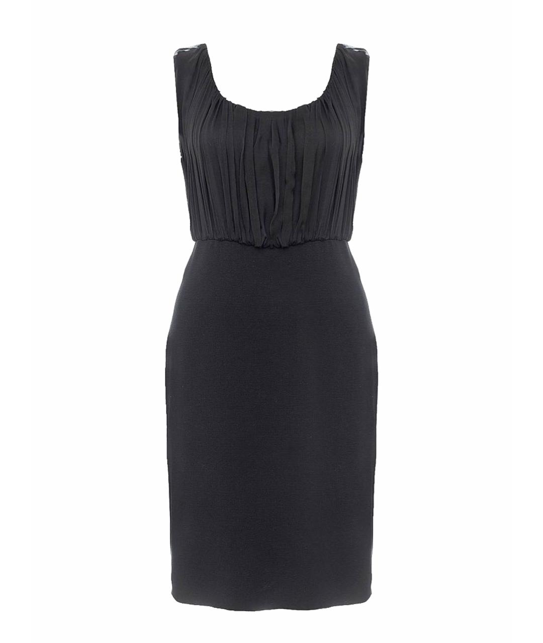 FENDI Черное шелковое коктейльное платье, фото 1