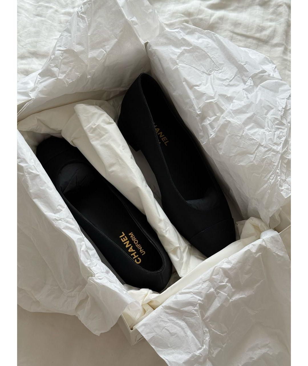 CHANEL Черные балетки, фото 5