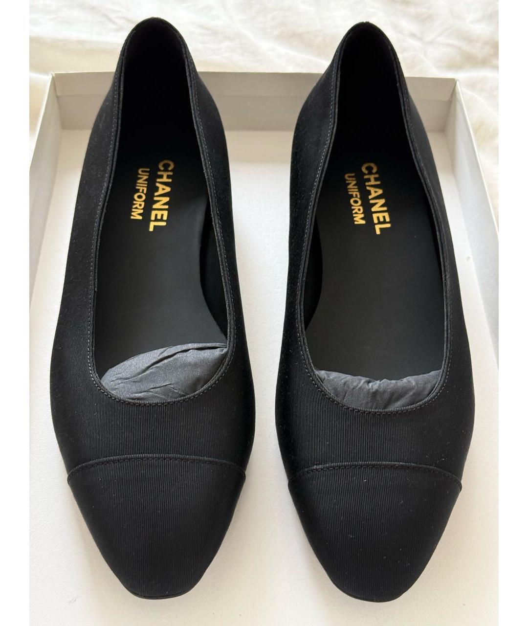 CHANEL Черные балетки, фото 2