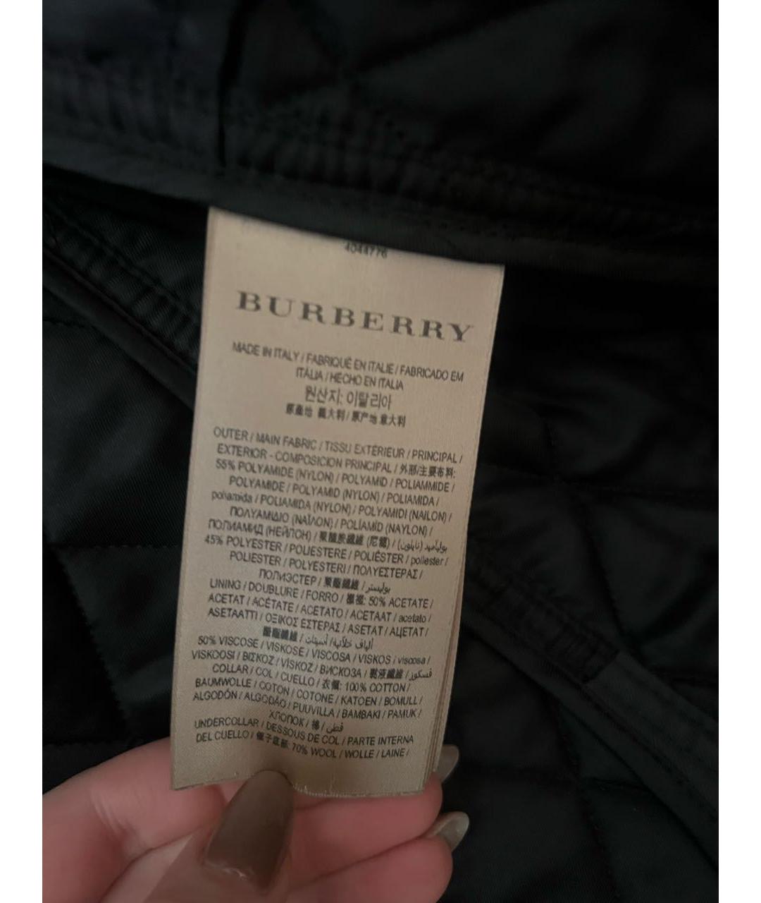 BURBERRY Синее шелковое пальто, фото 5