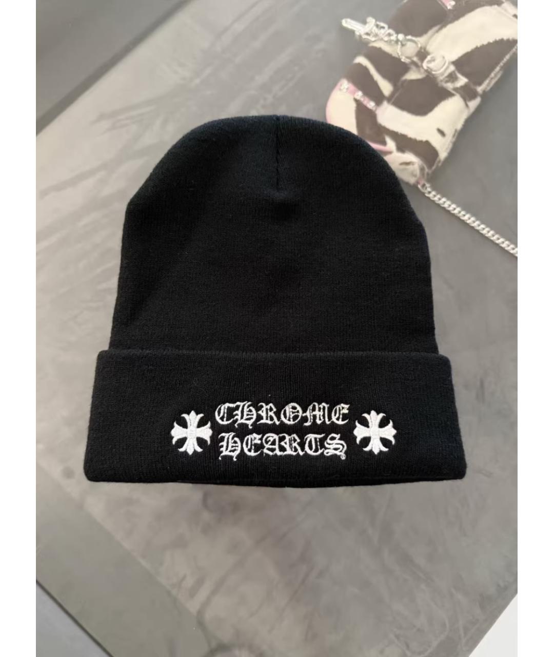 CHROME HEARTS Черная шапка, фото 3