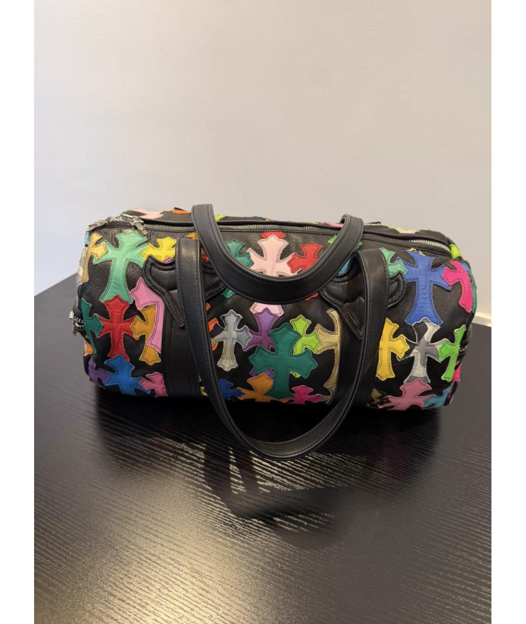 CHROME HEARTS Черная кожаная сумка на плечо, фото 4