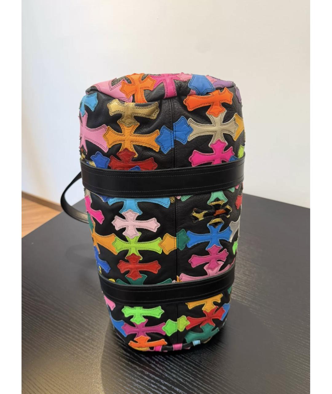 CHROME HEARTS Черная кожаная сумка на плечо, фото 5