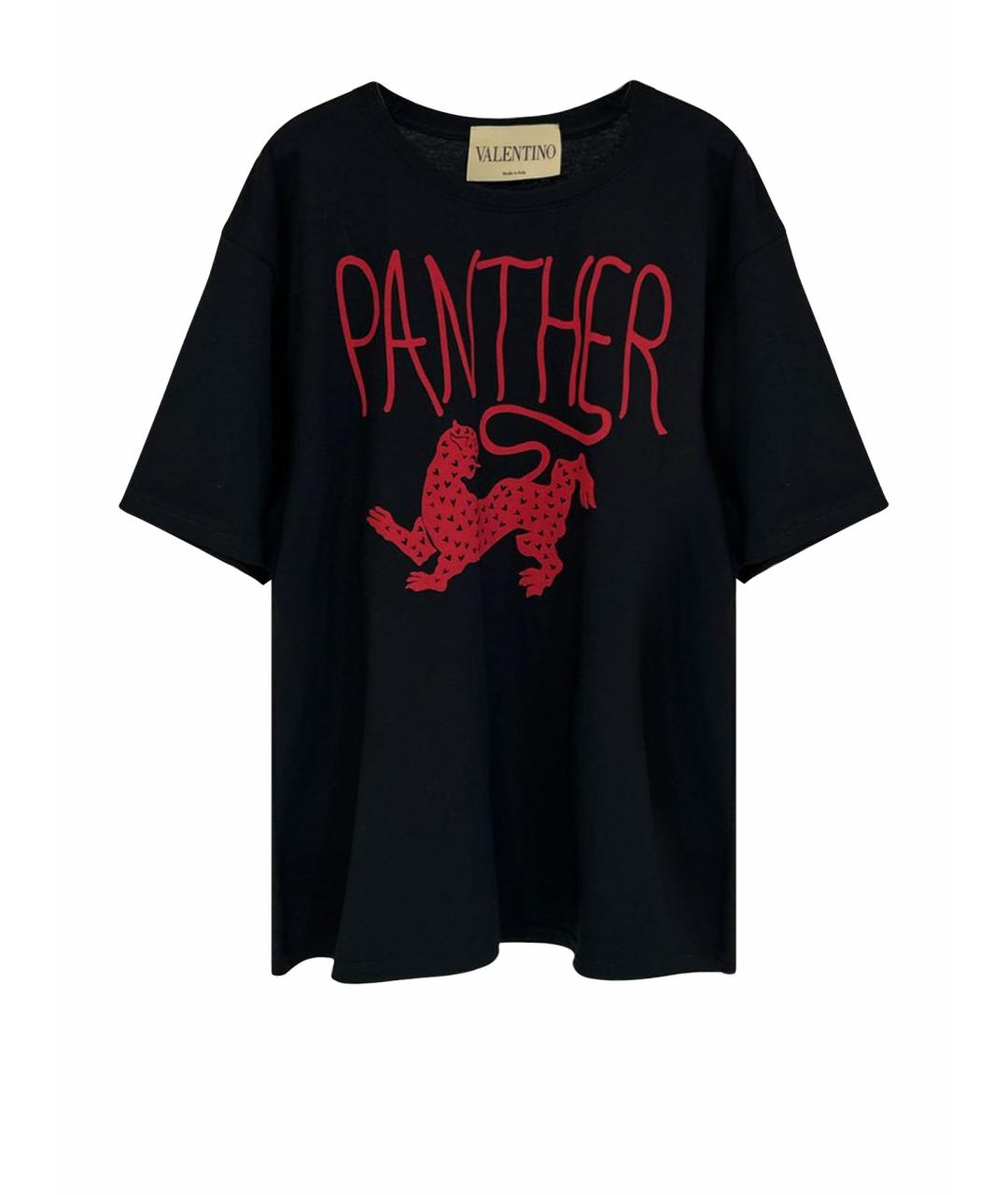 VALENTINO Черная хлопковая футболка, фото 1