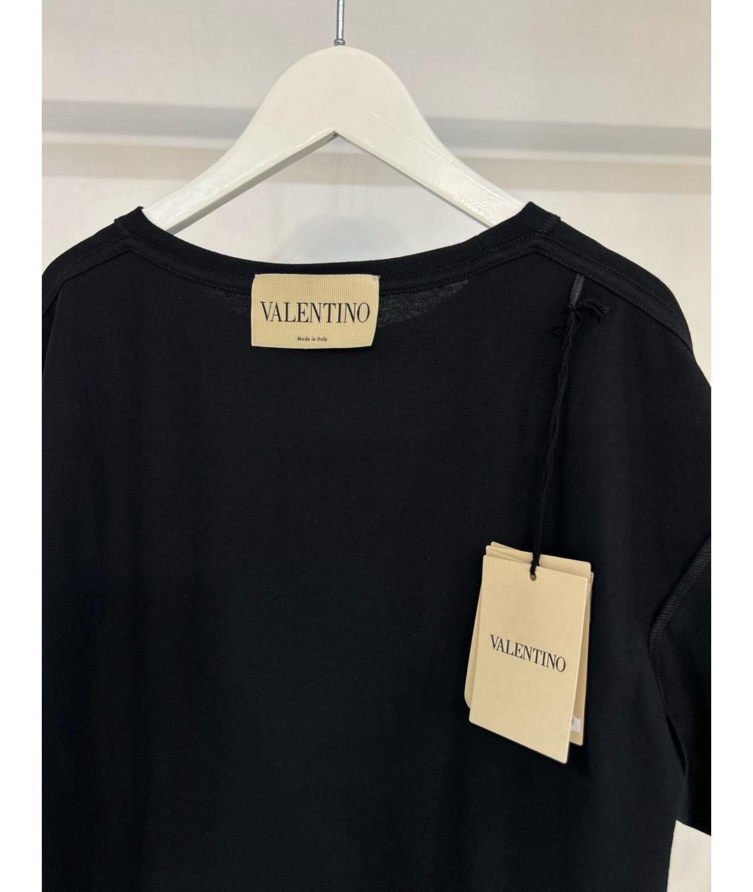 VALENTINO Черная хлопковая футболка, фото 3