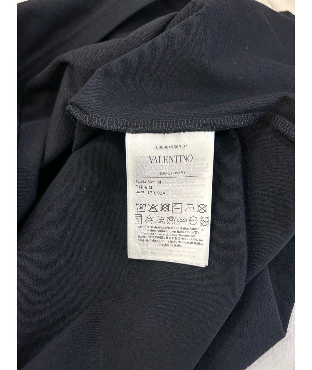 VALENTINO Черная хлопковая футболка, фото 5