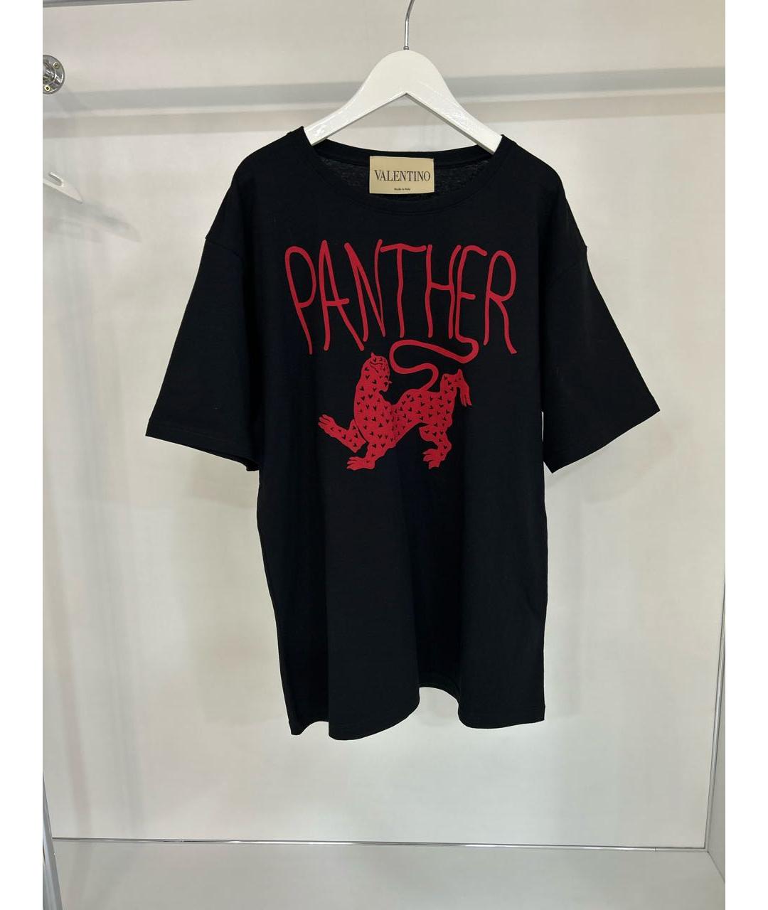 VALENTINO Черная хлопковая футболка, фото 9