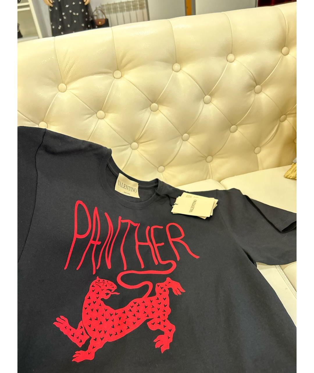 VALENTINO Черная хлопковая футболка, фото 7