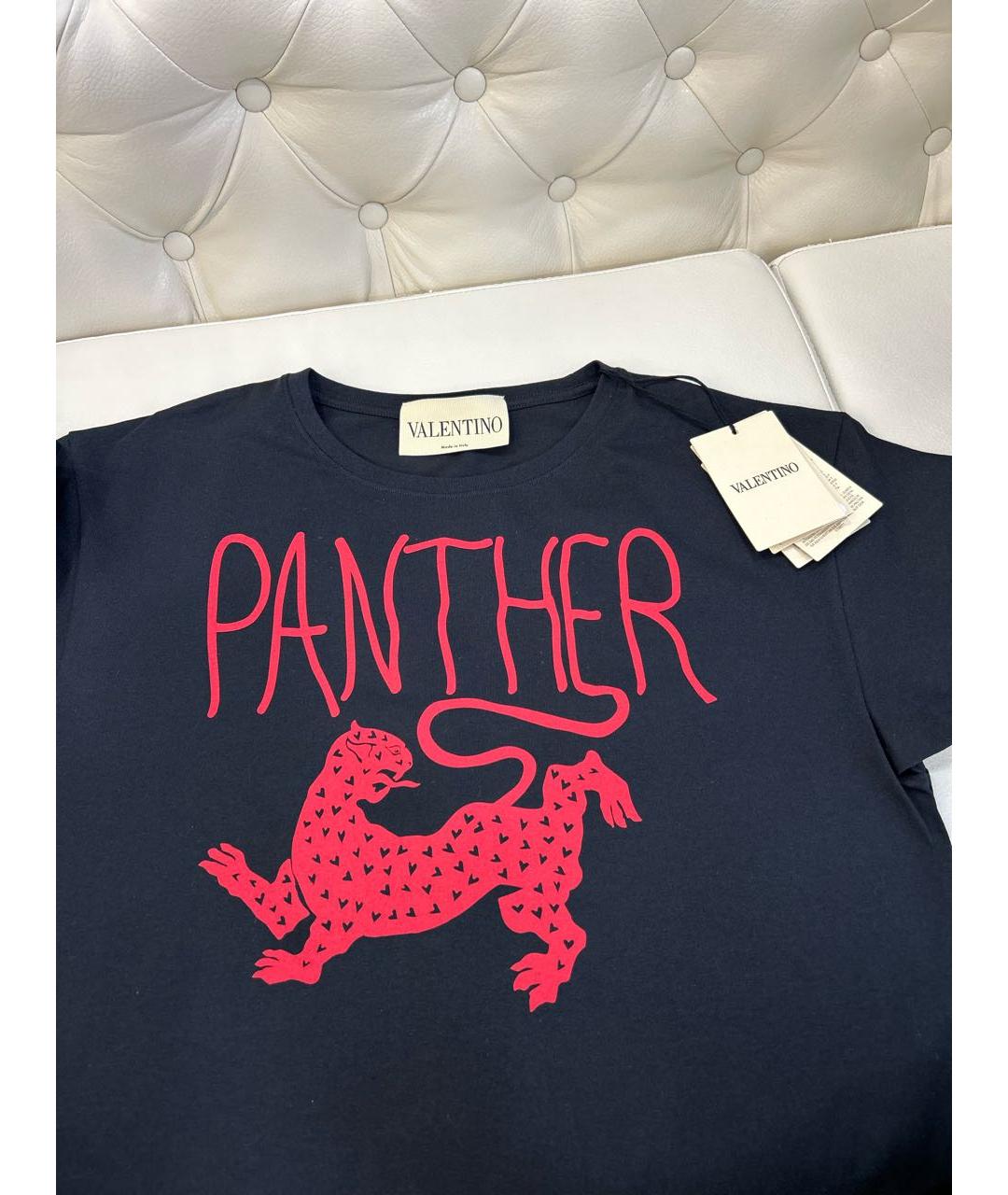VALENTINO Черная хлопковая футболка, фото 4