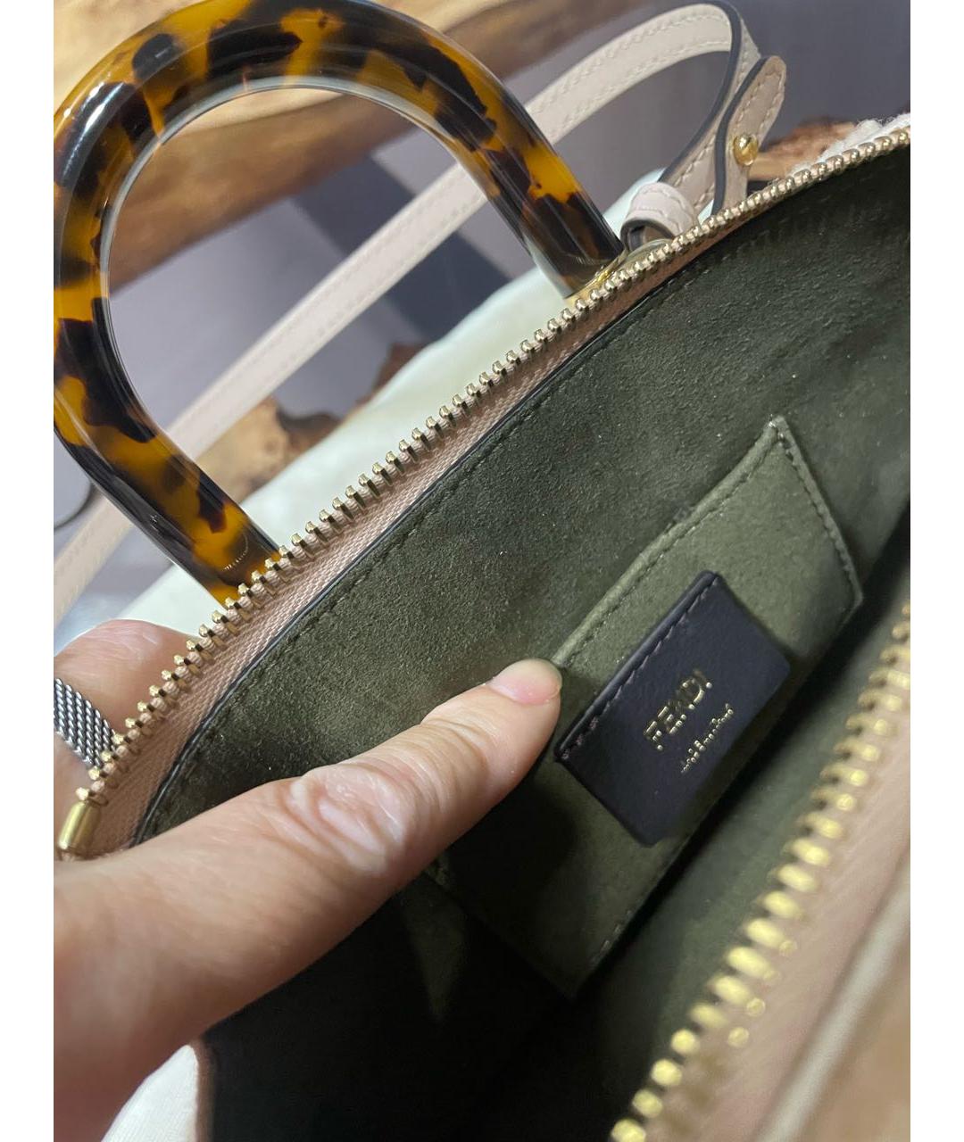 FENDI Розовая меховая сумка через плечо, фото 4