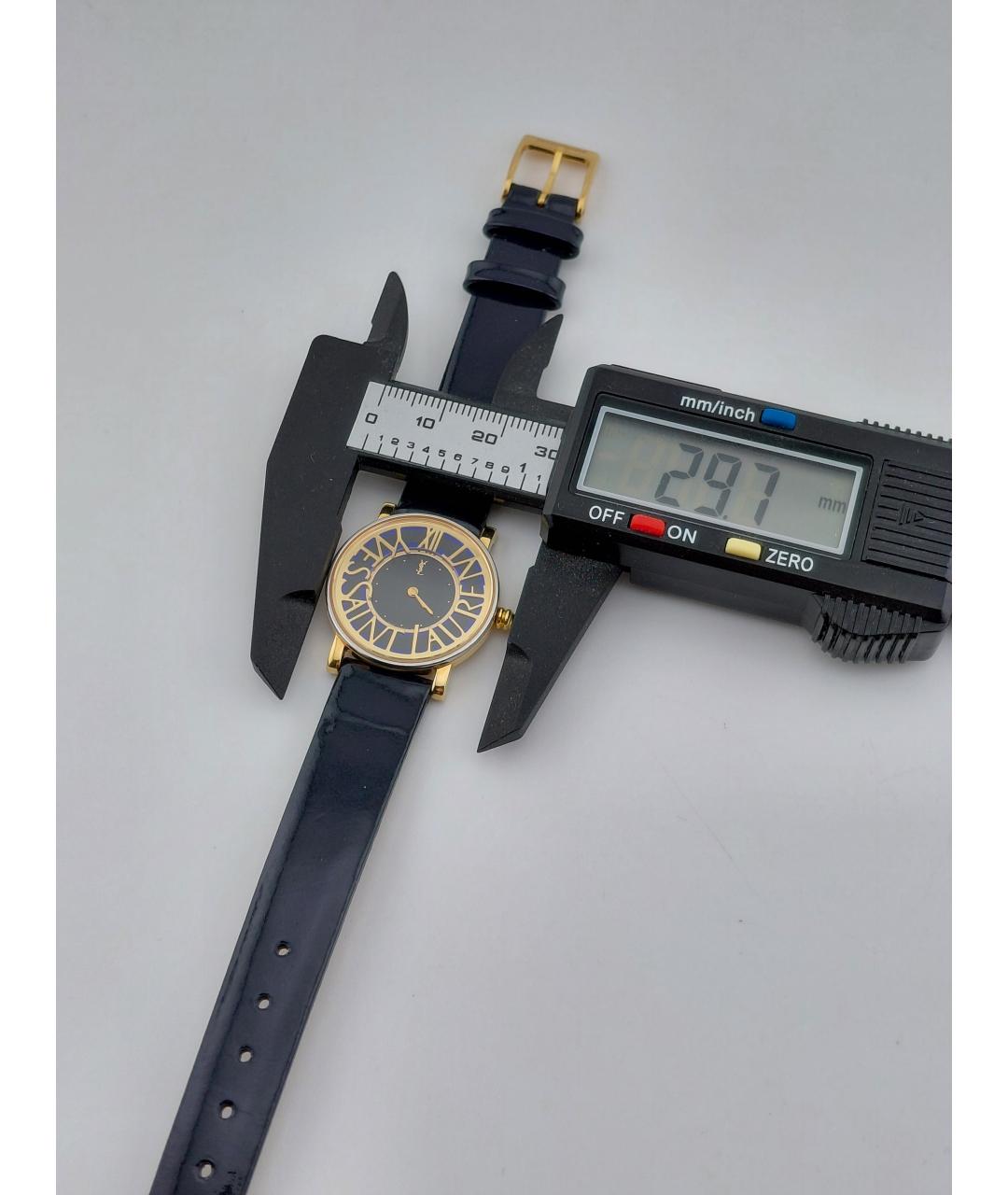 SAINT LAURENT Золотые позолоченные часы, фото 7