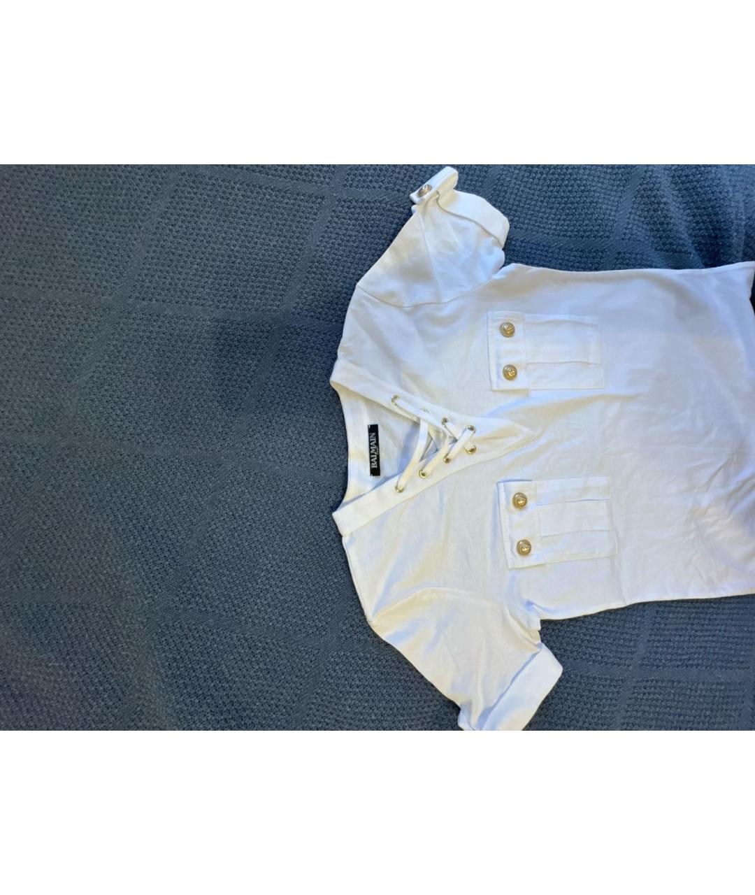 BALMAIN Белый хлопковый детская футболка / топ, фото 3