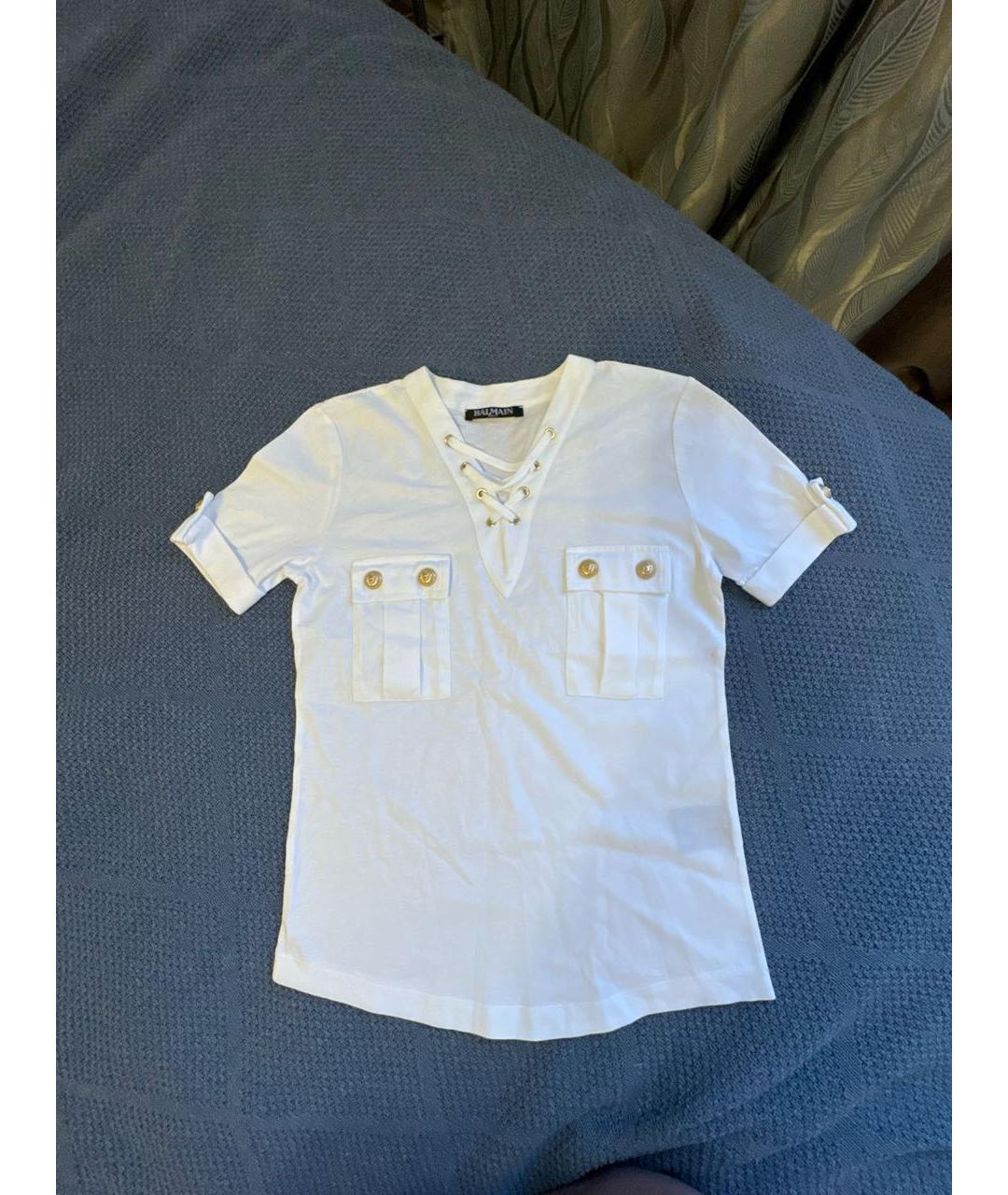 BALMAIN Белый хлопковый детская футболка / топ, фото 5