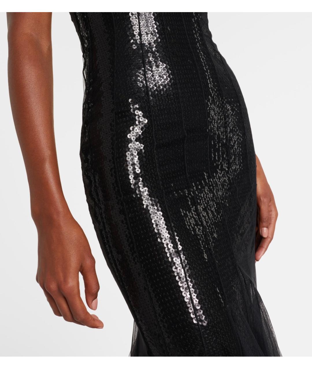 DAVID KOMA Черное полиэстеровое коктейльное платье, фото 5