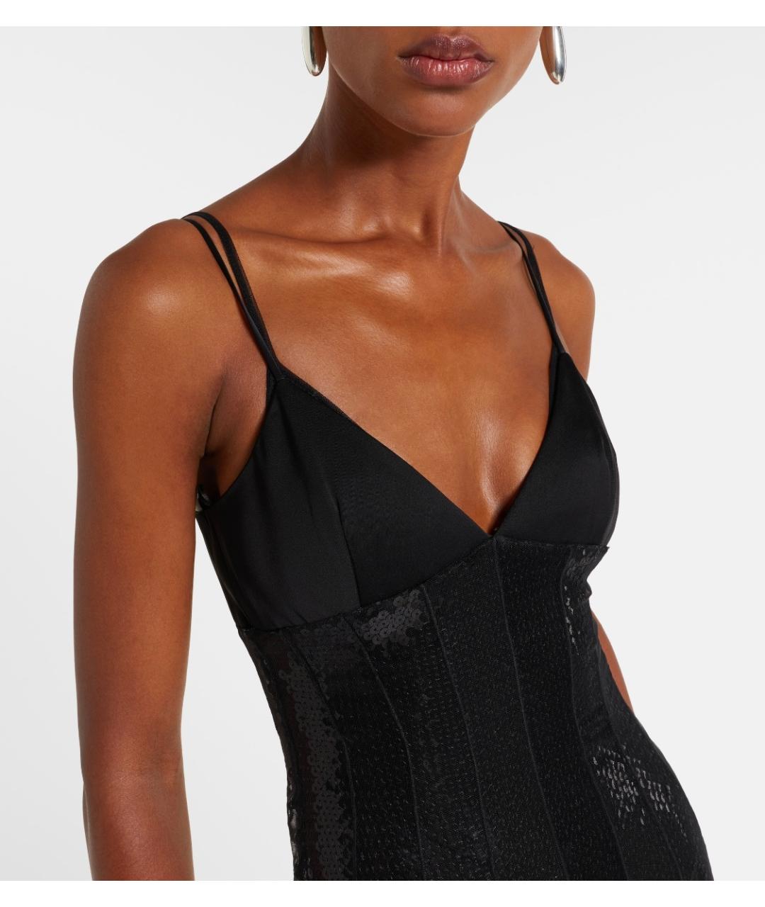 DAVID KOMA Черное полиэстеровое коктейльное платье, фото 4