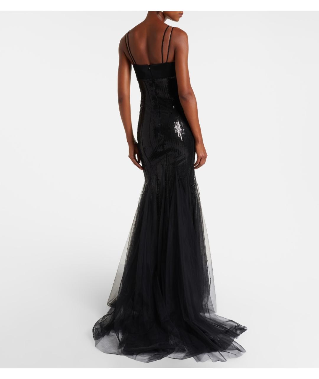 DAVID KOMA Черное полиэстеровое коктейльное платье, фото 3